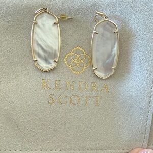Kendra Scott Gold and Cream Earrings